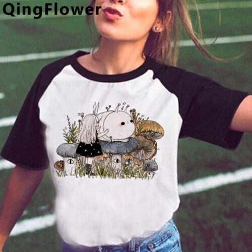 Mushroom clothes top tees female harajuku white t shirt 2021 ulzzang tumblr t shirt graphic tees women
