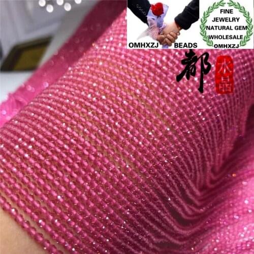 OMHXZJ Wholesale ZB254 2-2.5mm DIY Bracelet Necklace Jewelry Making Accessories Components Natural Stone Fine Cherry Spinel Bead
