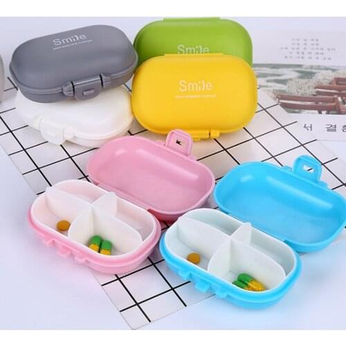 Portable Pill Case Travel Pill Storage Container Colorful Drug Dispenser Packing Container Moisture-proof Pill Box Pill Holder