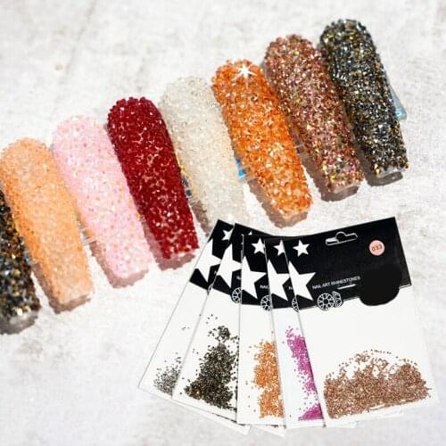 Swarovsky Transparent AB Mini Glass Rhinestone Small Nail Art Decoration Micro Strass Stickers Tiny Crystal Stones DIY Crafts