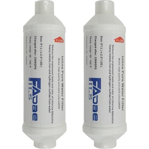 Inline Carbon Water Hose Filter- Provide Fresh Water for Gardening, Farming, Pets and Animals - Pack of 2