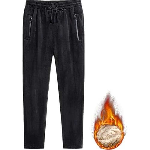 High Quality Winter Warm Sports Pants Men Casual Thicken Fleece Jogger Trackpants Mens Trousers Tactical Sweatpants Size 9XL