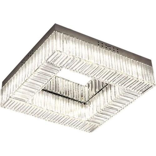 LED Square Crystal Living Room Ceiling Light Acrylic Base Study Room Ceiling light Round Bedroom Restaurant Ceiling Lightings