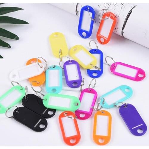 Colorful Key ID Label Name Tags Split Ring Keyring For Baggage Key Chains Key Rings Name Cards For Many Uses