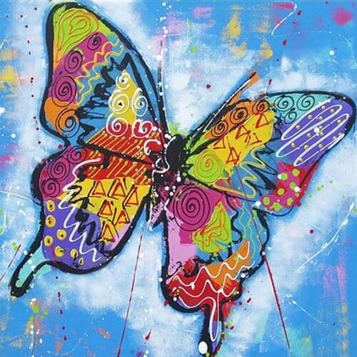 YI Bright Diamond Embroidery Butterfly Full Drill Square Round Diamond Painting Animal Diamond Mosaic Handicraft Home Decor