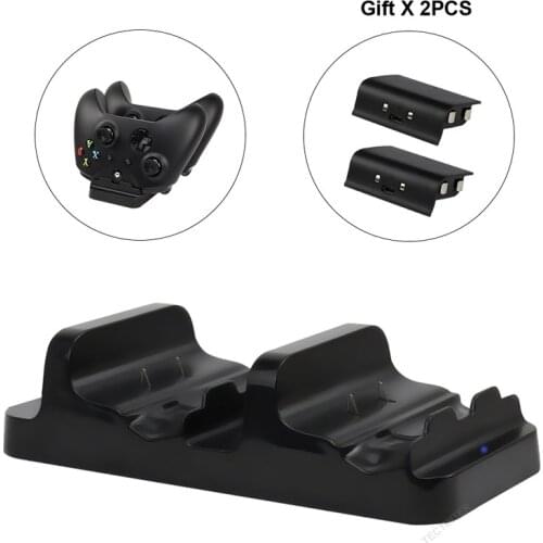 Dual Battery Charger For XBox One Slim/X Controller Accessories Joystick Charging base Dock Station Stand Gamepad Controle