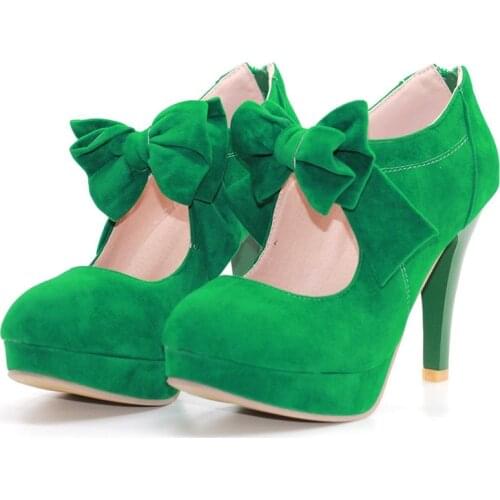 AGODOR mary jane shoes for women high heels sexy platform bow pumps 2020 spring stiletto party shoes woman black pink big size