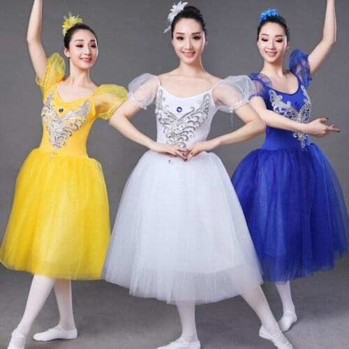 Ballet Dance Swan Lake Dress Adult Female Pancake Jumpsuit Tutu LED Light Fluorescent Pompon Dress Performance Clothes H641