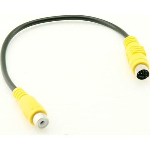 10pcs Mini DIN 7 Pin S-Video Male Plug To AV TV RCA Female Audio Video Adapter Cable 28cm