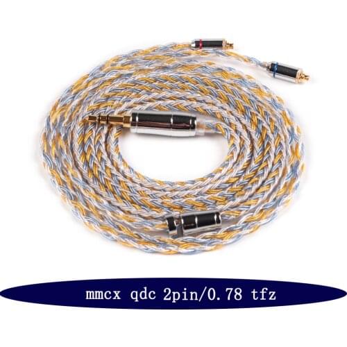 16 Core Upgraded Cable 2.5/3.5/4.4MM For SE215 MMCX/2pin/QDC TFZ Connector For KZ ZS10Pro ZSN AS16 Earphone Cable