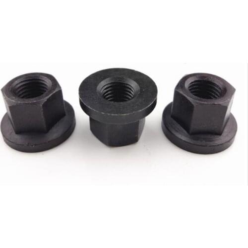 2pcs M24 M27 Black carbon steel Level 6.8 Flange nut Hex Padded Mold platen nuts