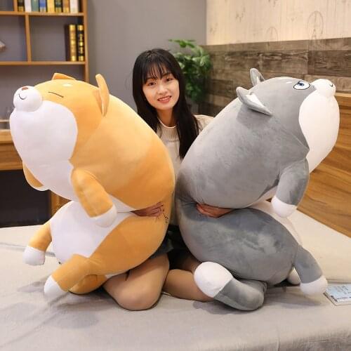 32/65/100cm Fat Shiba Inu & Corgi Dog Plush Toy Stuffed Soft Kawaii Animals Cartoon Pillow Dolls Gift for Kids Baby Children
