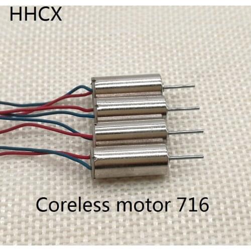 4PCS/LOT Micro Coreless motor 716 for DIY Helicopter 3.7VDC 45000RPM 7*16 MM 7mm x 16mm