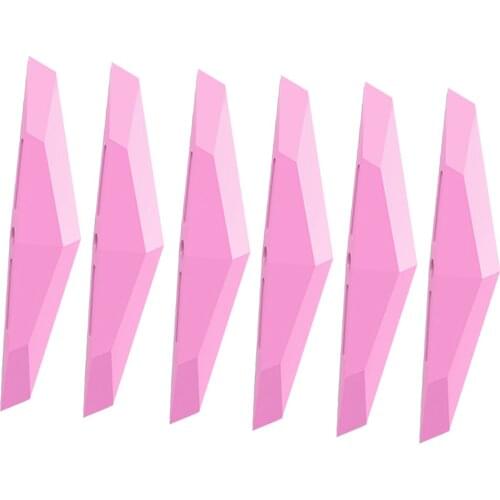 6pcs/Set Car Door Anti-scratch Bumper Stripe Protectors with Sound Alarm Pink
