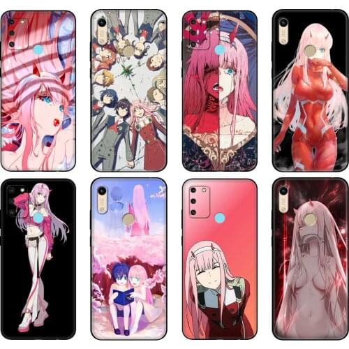 Black tpu Case For Huawei Honor 8a Prime 8s 9 Lite honor 9A 9C 9X Premium 9x Pro 9S Case Cover Two Darling in the FranXX Anime