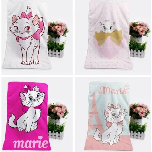 Disney Marie Cat Anime Figures Cartoon Product Cosplay Accessories Customized Bath Towel Washcloth Gift