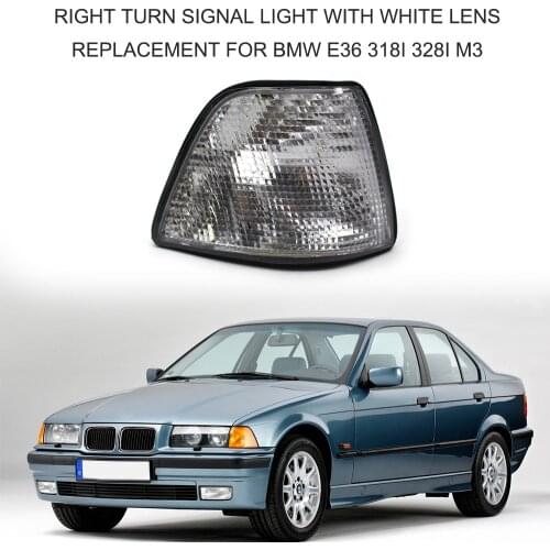 Right Turn Signal Light With White Lens Replacement For BMW E36 318i 328i M3 car light