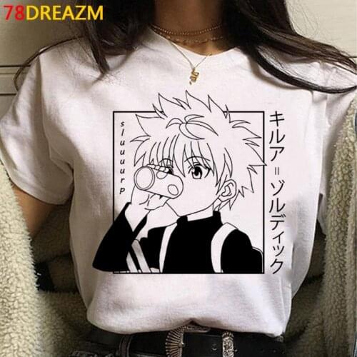 Hunter x Hunter Killua Hisoka top tees male aesthetic streetwear print white t shirt top tees summer top couple clothes