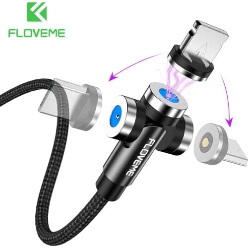 FLOVEME 540 Magnetic Cable USB Type C Magnetic Charge Micro USB Cable For iPhone 8 Xiaomi mi 9 USB C Fast Charging Wire Charger