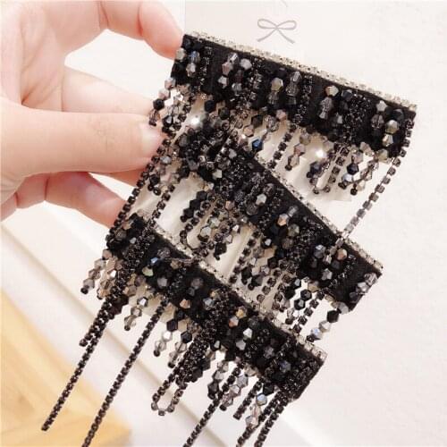 Korea Fashion pearls Rhinestone Hair Clip Barrettes for Women Girls crystal beads Tassels Hair clips Hairpins Hair Accessories