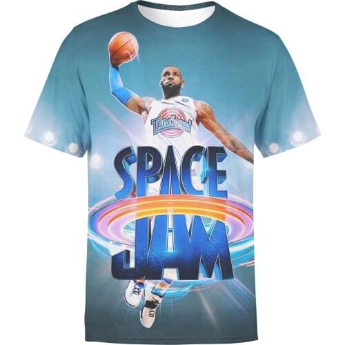 Space Jam: A New Legacy Basketball Jersey Jam Cosplay Costume Tune-Squad #6 James Top Shorts Goon Squad Basketball Uniform Kids