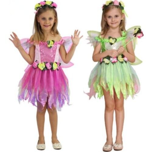 Fairy costume girls costume children performance wear birthday dress butterfly costume flower costume for girls novelty dancer