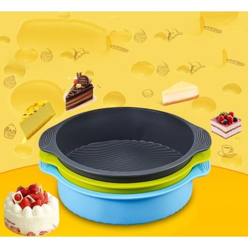 Round Silicone Birthday Cake Mold High Temperature Resistant Queen Moon Cake Mold Microwave Oven Baking Tools Home