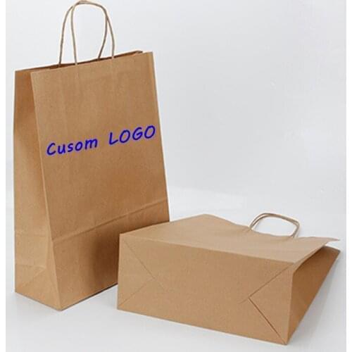1PCS 21x15x8cm Kraft Paper Bags with Handles Gift Cloth Jewelery Packing bags for Wedding Baby Birthday Christmas Party bags fo