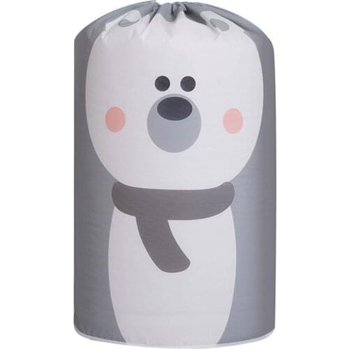 Cute Cartoon Household Quilts Bag Clothes Storage Bags, Moisture-proof Dustproof Clothing Blanket Packing Bag With Drawstring