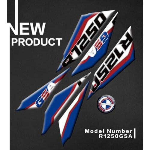 Motorcycle Front Fairing Sticker 3D Gel Protector Number Board moto Engine Vehicle decals Suitable for BMW R1250 GSA 2019