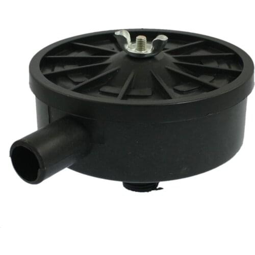 MYLB-1/2" PT Male Thread Black Plastic 10cm Dia Filter Silencer for Air Compressor