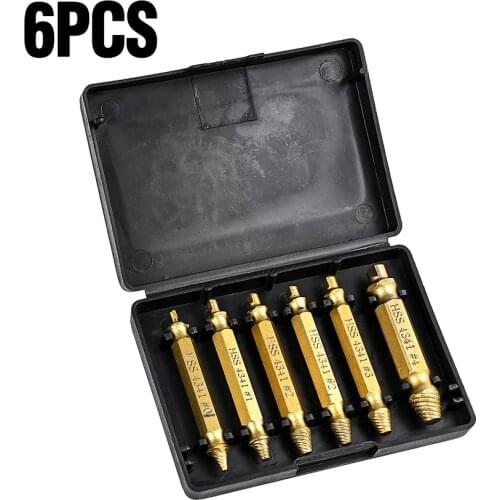 Vastar 4/5/6pcs Damaged Screw Extractor Drill Bits Guide Set Broken Speed Out Easy out Bolt Stud Stripped Screw Remover Tool