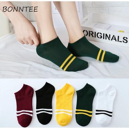 Socks Women Lovely Striped Casual Breathable Korean Students Daily Kawaii Fashion Soft Harajuku Womens Cute Sock Designed Trendy