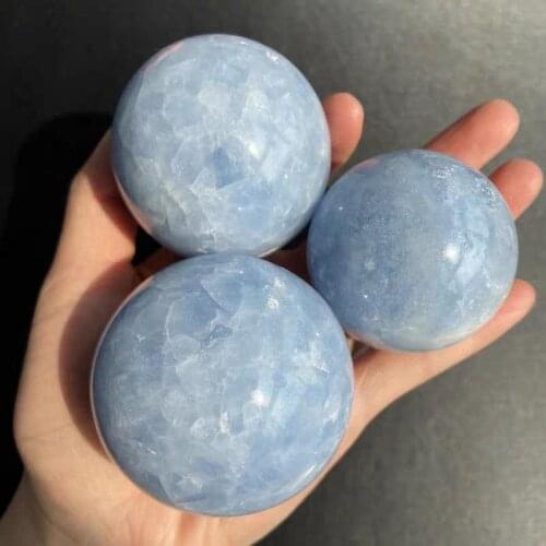 New arrivals minerals polished natural blue celestite quartz crystal ball sphere for gift