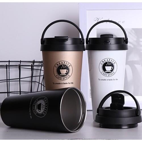 New Stainless Steel Vacuum flask Vacuum thermos Double stainless steel coffee cup Travel thermos Fashion mug Tumbler hot tea cup