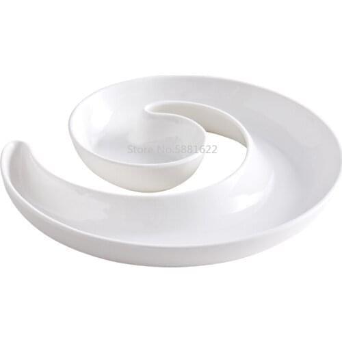 Bone China Dinner Plate White Ceramic with Dim Sum Plate Home Deocr Christmas Dishes Fruit Dinner Plate Dessert Tray Tableware