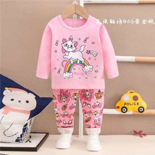 Toddler Girl Elsa Pajamas Cotton Suit For Kids Disney Mickey Nightwear Children 1 To 12 Years Pjs Baby Boys Long Sleeve Clothes