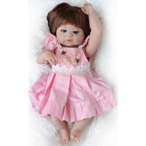 50-55cm Full Silicone Reborn Baby Dolls Toys for Girls Handmade Reborn Lifelike Bebe for Children Fashion Gifts Bonecas