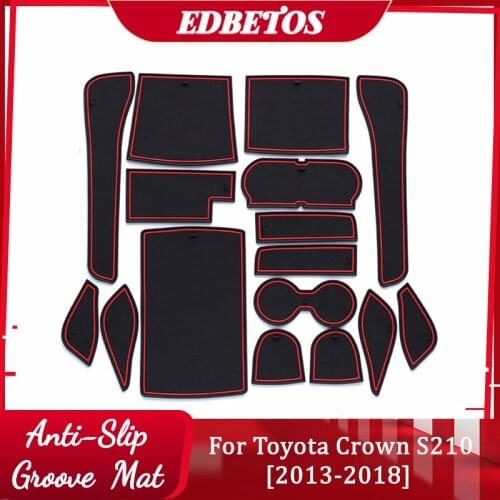 Anti-Slip Gate Slot Cup Mat For Toyota Crown S210 210 XIV 14th Gen 2013 2014 2015 2016 2017 2018 Interior Accessories Door Pad