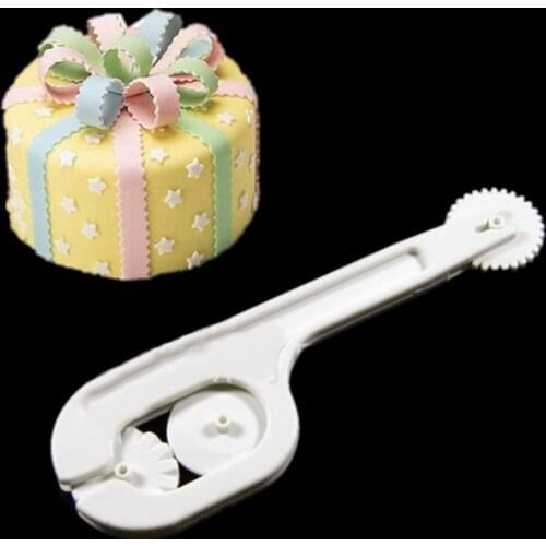Fondant Cake Sugar Craft Paste Embosser Wheel Icing Stitching Cutter Tool Cake Cutting Wheel Pastry Tools Plastic Cake Wheel