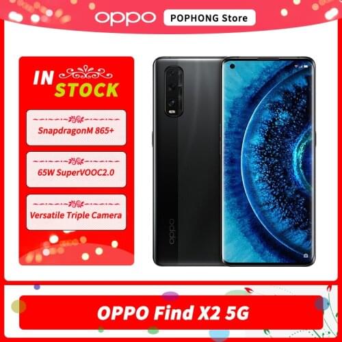 OPPO Find X2 5G Mobile Phone 6.7 inch 120Hz OLED Snapdragon 865 Octa Core 65W SuperVOOC face unlock Google play Wi-Fi 6