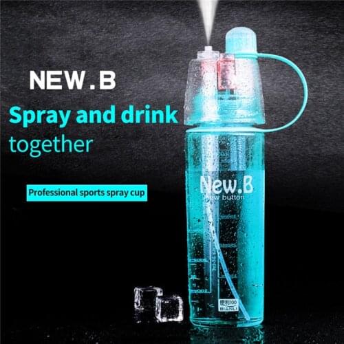 Sport Cycling Bicycle Water Bottle Mist Spray Gym Portable Travel Atomizing Drinking Cup Outdoor Climbing Plastic Bottles