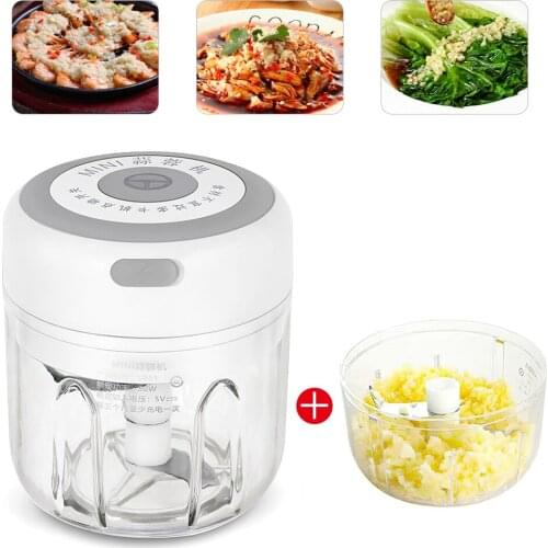 250L Mini Crusher Chopper Sturdy Durable Garlic Crushed Ginger Crushed Fresh Chili USB Charging Electric Garlic Masher