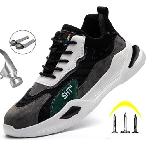 Work Boots Safety Steel Toe Shoes Men Work Sneakers Male Puncture-Proof Safety Shoes Men Indestructible Work Shoes Free Shipping