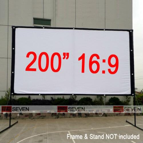 Factory Supply 200inches 16:9 Foldable HD white Canvas projection projector screen For home theater meeting room