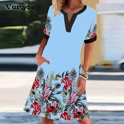 2021 Summer Women V-Neck Short Sleeve Party Dress Casual Button Plus Size 5XL Ladies Dress Loose Elegant Female Dress Vestidos