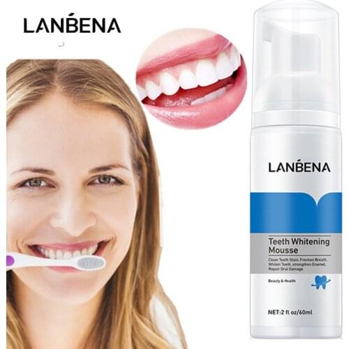 Teeth Whitening Mousse Toothpaste Cleaning White Fresh Breath Teeth Remove Plaque Stains Dental Tools New Version