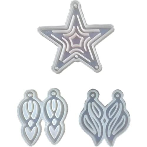 1 Set Dream Catcher Epoxy Resin Mold Keychain Earrings Casting Silicone Mould