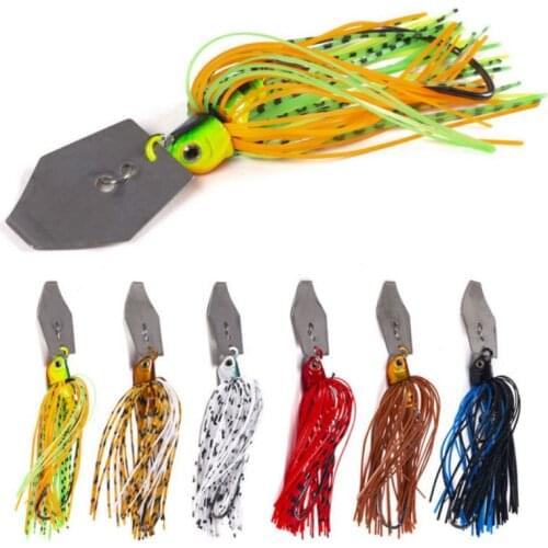1PC 10cm11g Spinner Bait Fishing Lure Chatter Bait Wobbler Artificial Rubber Skirt For Bass Pike Walleye