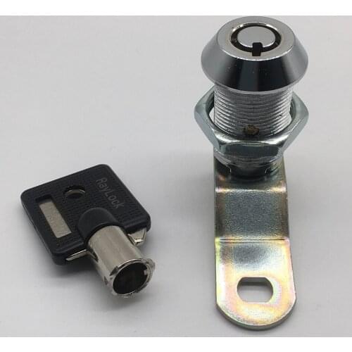 10 pieces 27mm keyed differently chrome plated round key safety box cam lock